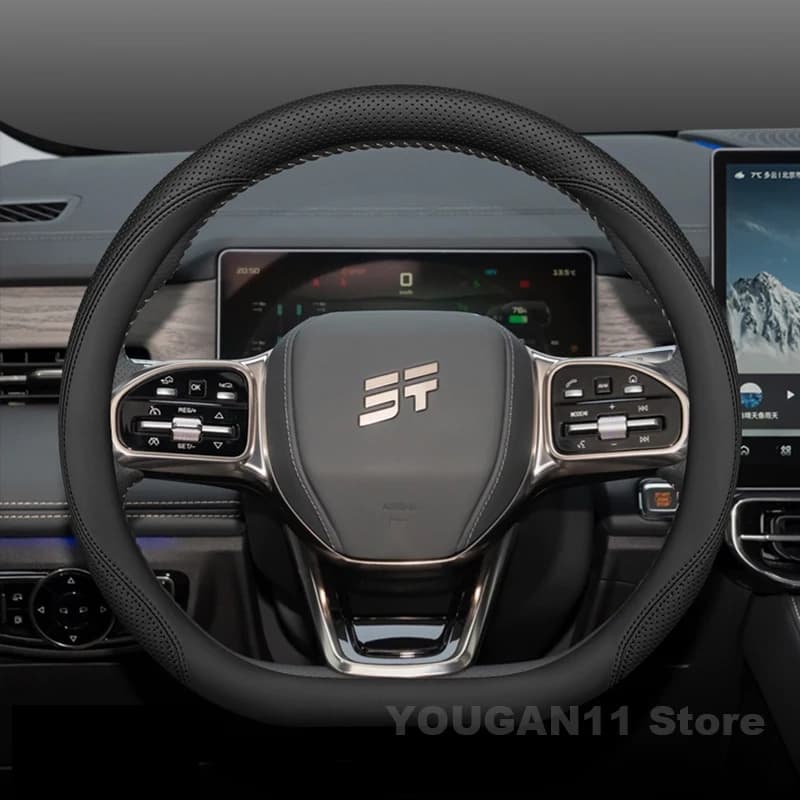 Leather Car Steering Wheel Cover For Jetour x90 plus 2021-2025 Covers For Covers Auto interior Jetour x70 plus 2026 Accessories