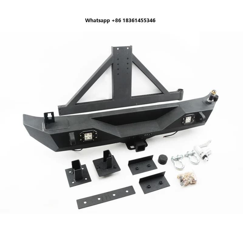 For  Wrangler JK Accessories Car Bumper Guard Rear Bumper With Spare Wheel Carrier