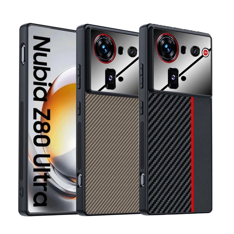 Fundas For ZTE nubia Z80 Ultra 5G Kevlar Fiber Spliced Leather Shockproof Case Nubia Z70 Z80 Z60 Ultra Stitching Protector Cover