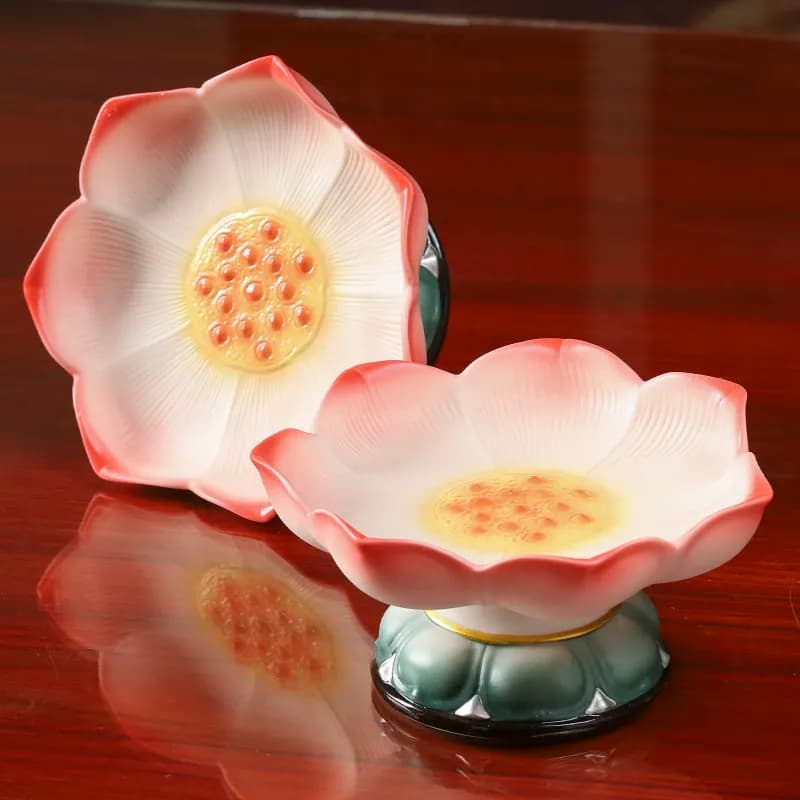 DSA Fruit plate Household Buddha front supply fruit plate Ceramic tribute plate for God of Wealth   fruit supply