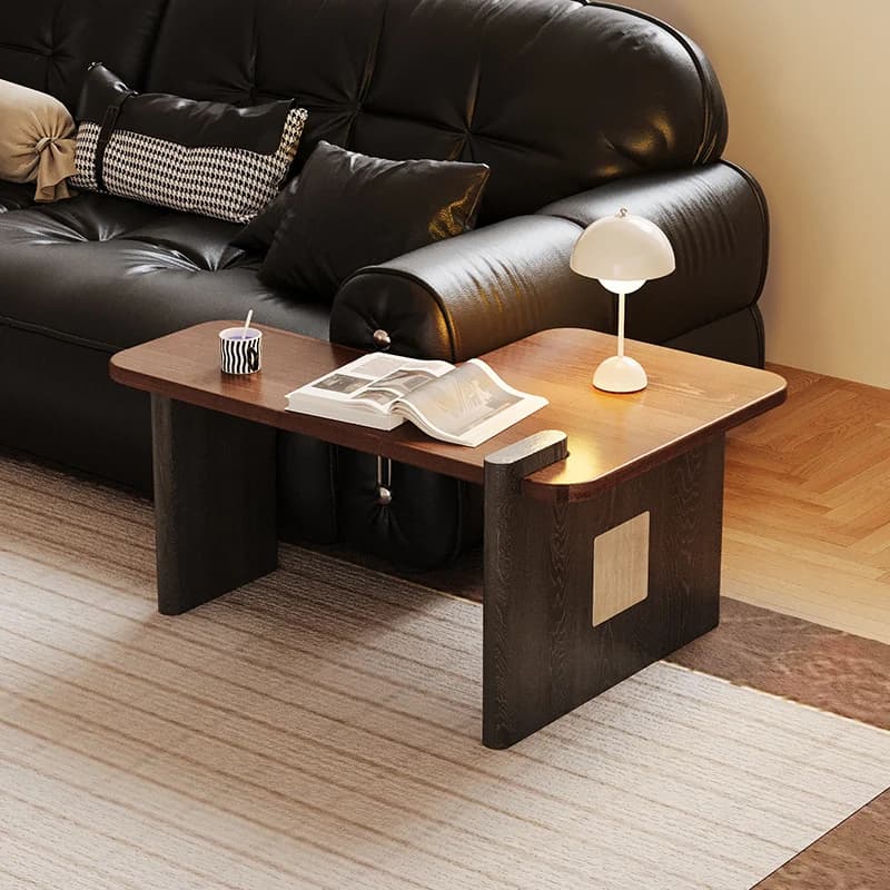 LTT solid wood coffee table combination movable living room home art small apartment special-shaped tea table