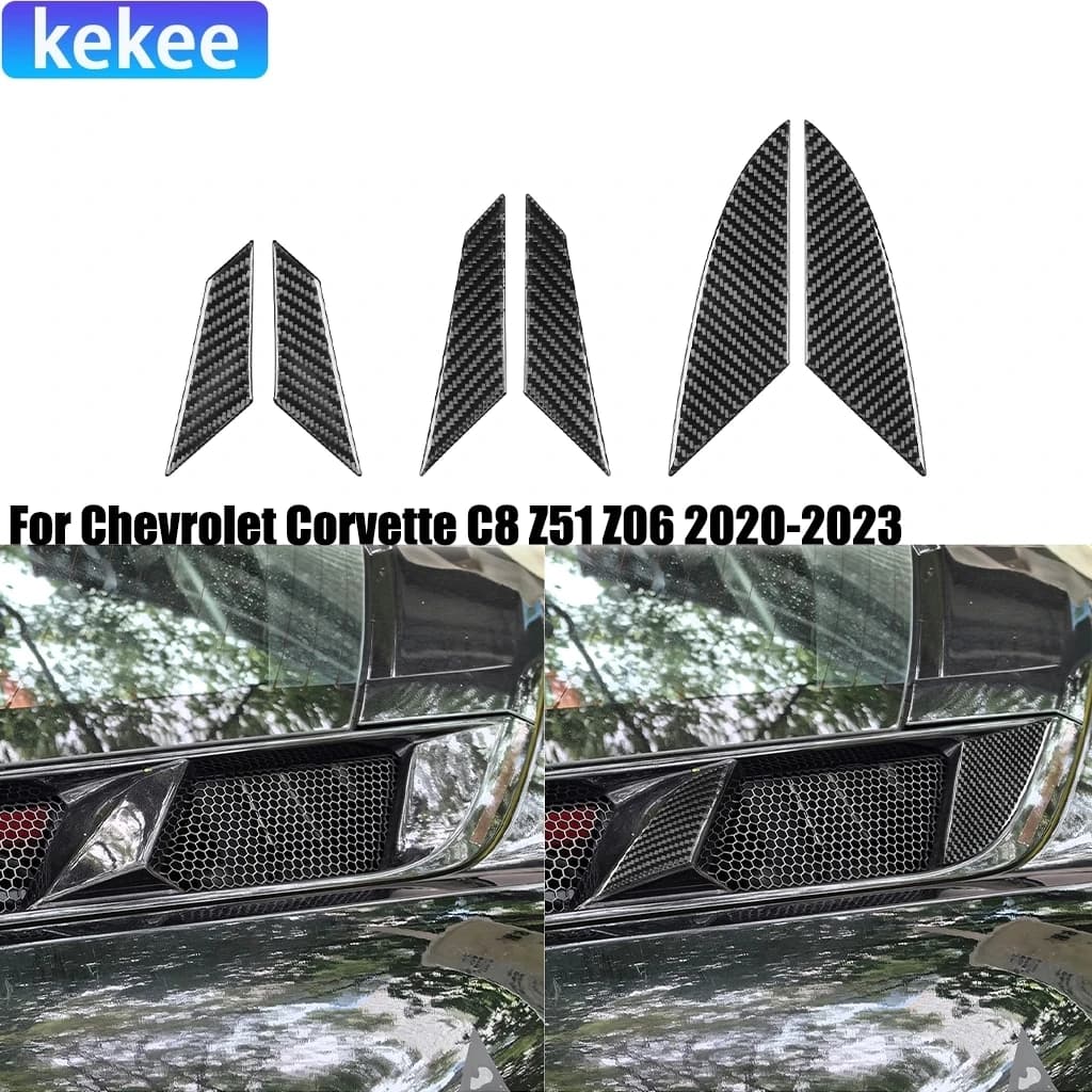 For Chevrolet Corvette C8 Z51 Z06 2020-2025 Carbon Fiber Engine Sides Air Intakes Car Accessories Exterior Cover Stickers Trim