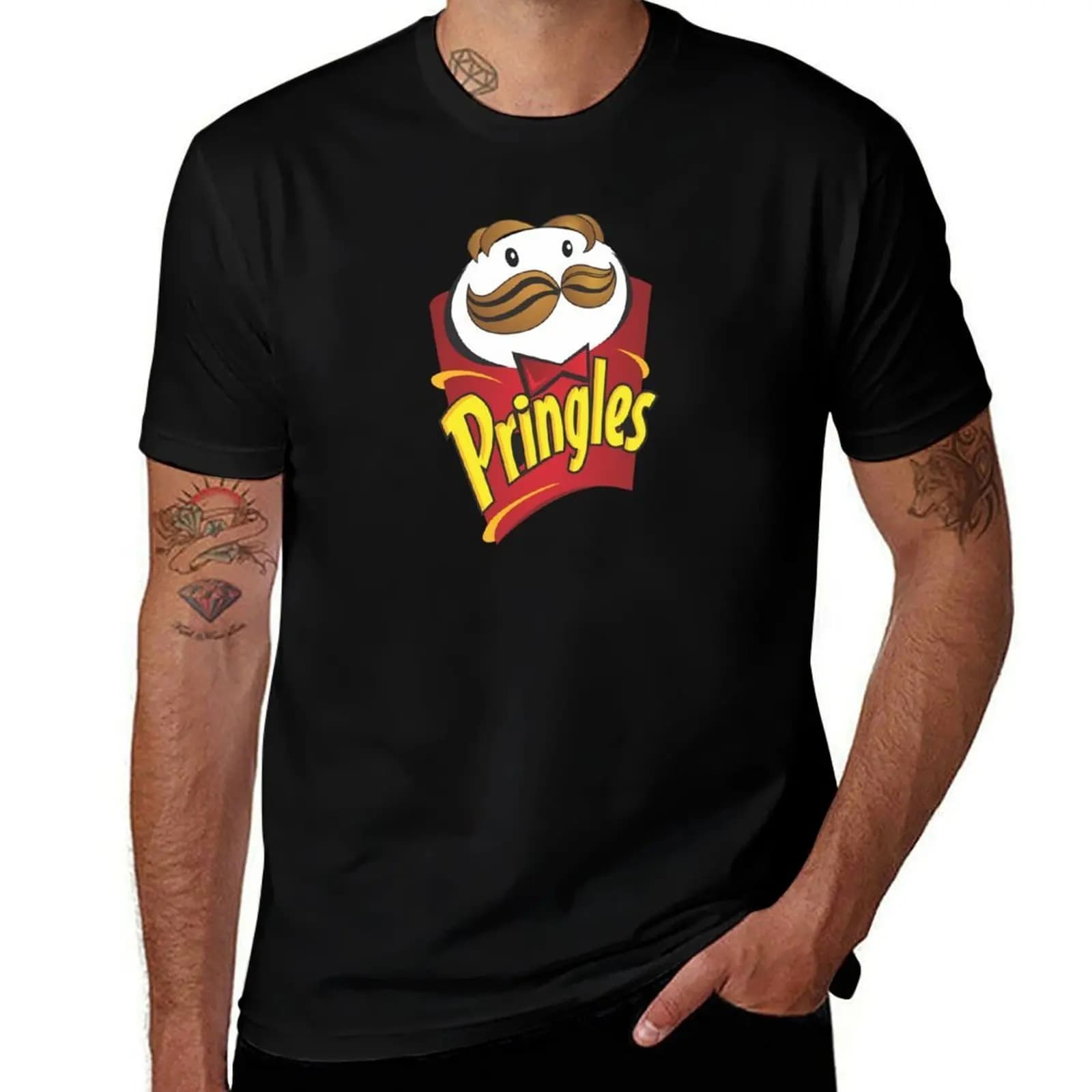 Chips Snack Pringles T-Shirt cotton t shirts high quality funny t shirts dark humor man t shirts for men casual T-Shirt
