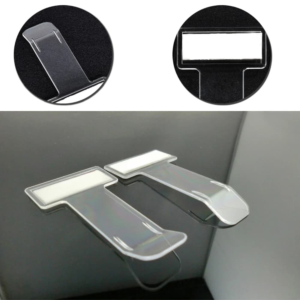 2Pcs Transparent Universal Clip Car Window Windscreen Parking Ticket Clip Auto Penalty Ticket Clip Car Interior Accessorie