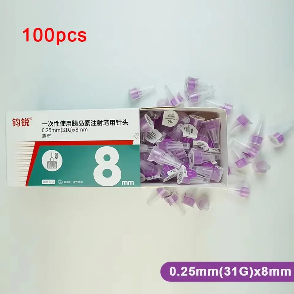 Original 32G 4MM Sterile Insulin Pen Needle Painless Needle Micro Meso Needle Individually Packed,100Pcs/Box