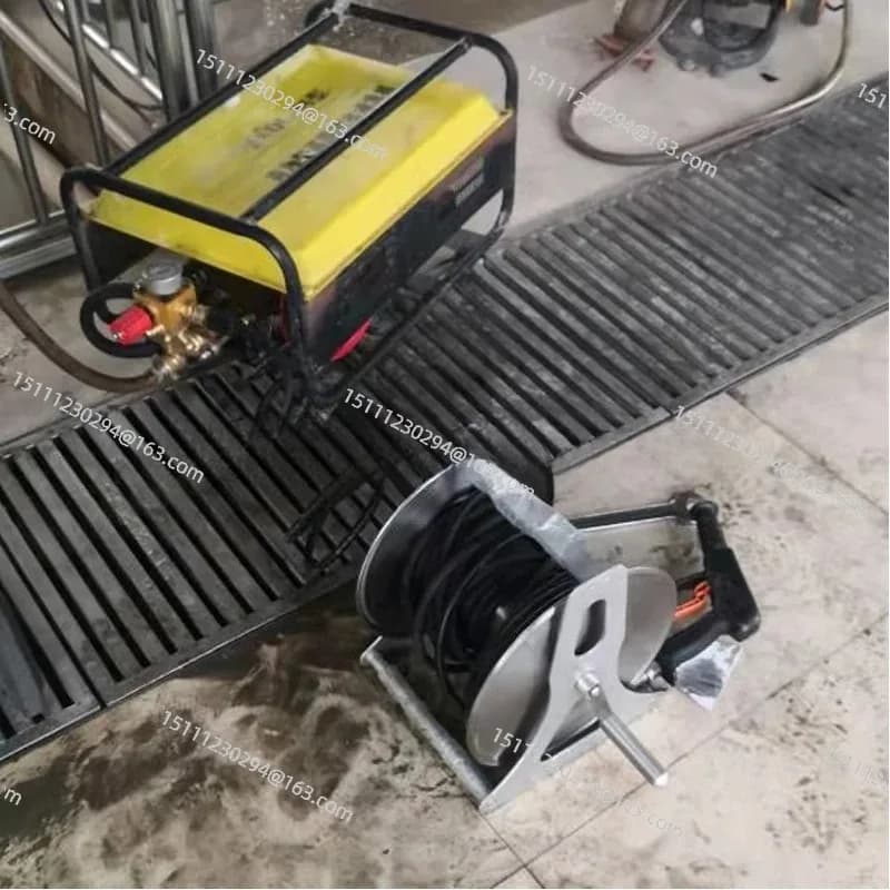 High pressure water pipe storage rack, pipe reel, stainless steel metal car washing machine, steel wire pipe reel