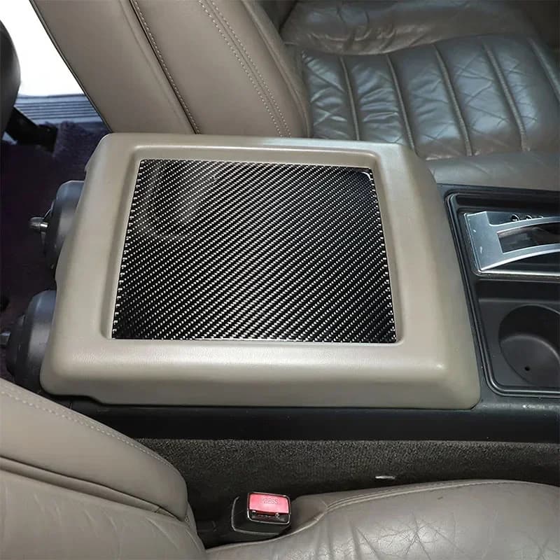 For Hummer H2 2003-2007 Soft Carbon Fiber Car Center Console Armrest Box Slot Pad Decorative Sticker Car Accessories