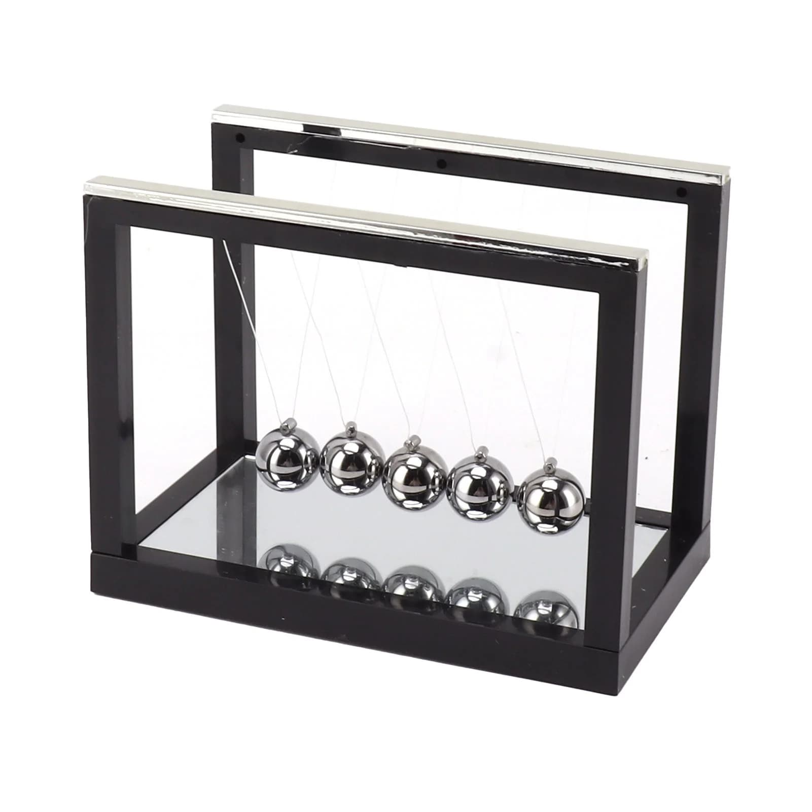 D5 Newton Cradle Balance Balls Stainless Steel Balance Balls Bottom Mirror Stress Reliefswing Balls Kids Desktop Decoration Toy