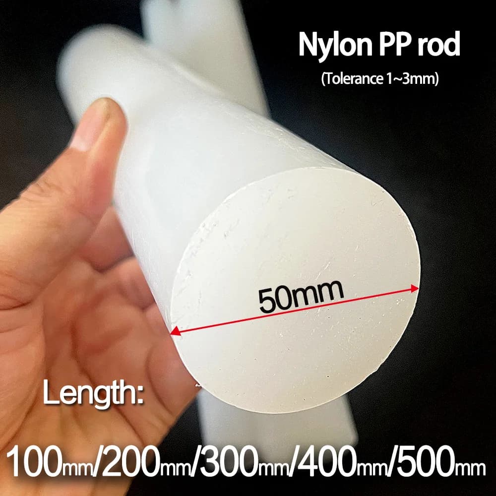 Insulation Material PP Rod Diameter: 20~50mm, Length: 100~500mm, Lathe, Milling Machine, CNC Precision Machining Material