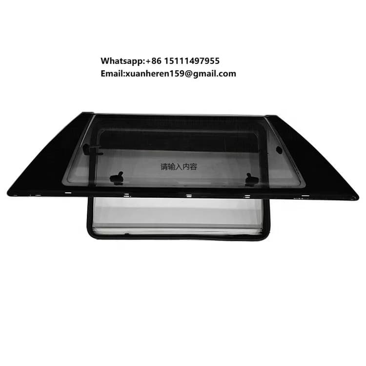 Car Roof Window Sunroof Double Acrylic Forehead Window Push-out Trailer Curved Front Motorhome Rv Skylight