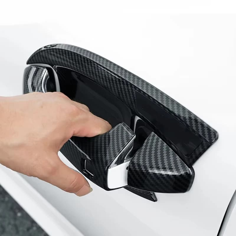 For KIA Optima K5 2020 - 2024 2025 ABS Carbon Fiber Car Door Handle Cover Trim Side Door Grab Doorknob Handle Bowl Exterior Dec