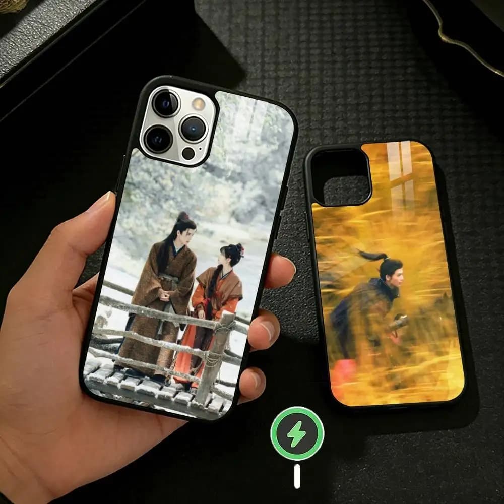 Pursuit of Jade Phone Case For iPhone 17 16 15 14 13 12 Pro Max Plus for Mirror Wireless Magnetic Cover