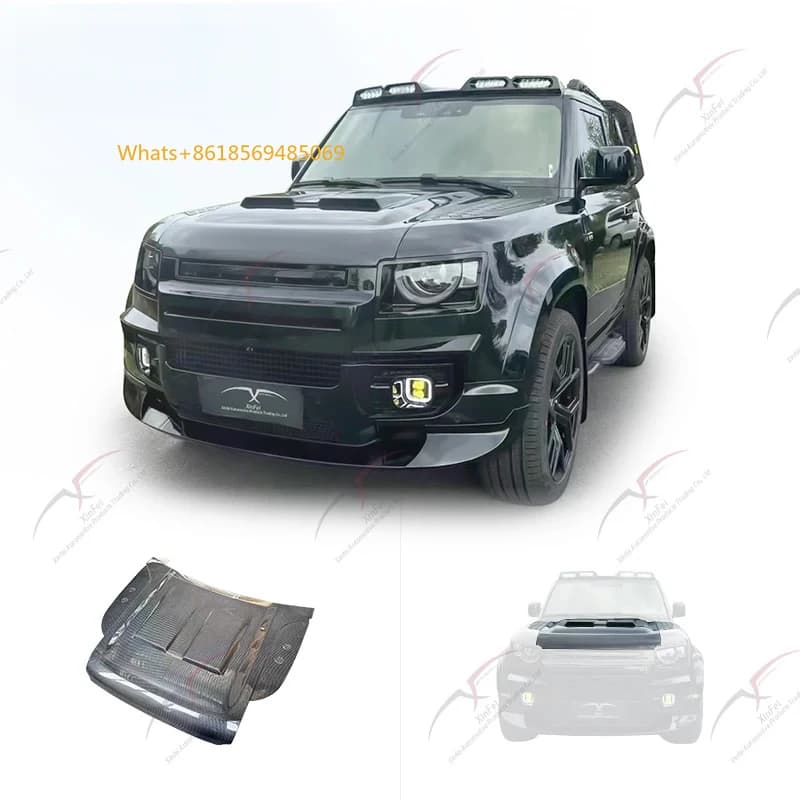 Car Body Kit Modification Carbon Fiber Car Hood Suitable  Defender Y90 110 Decoration