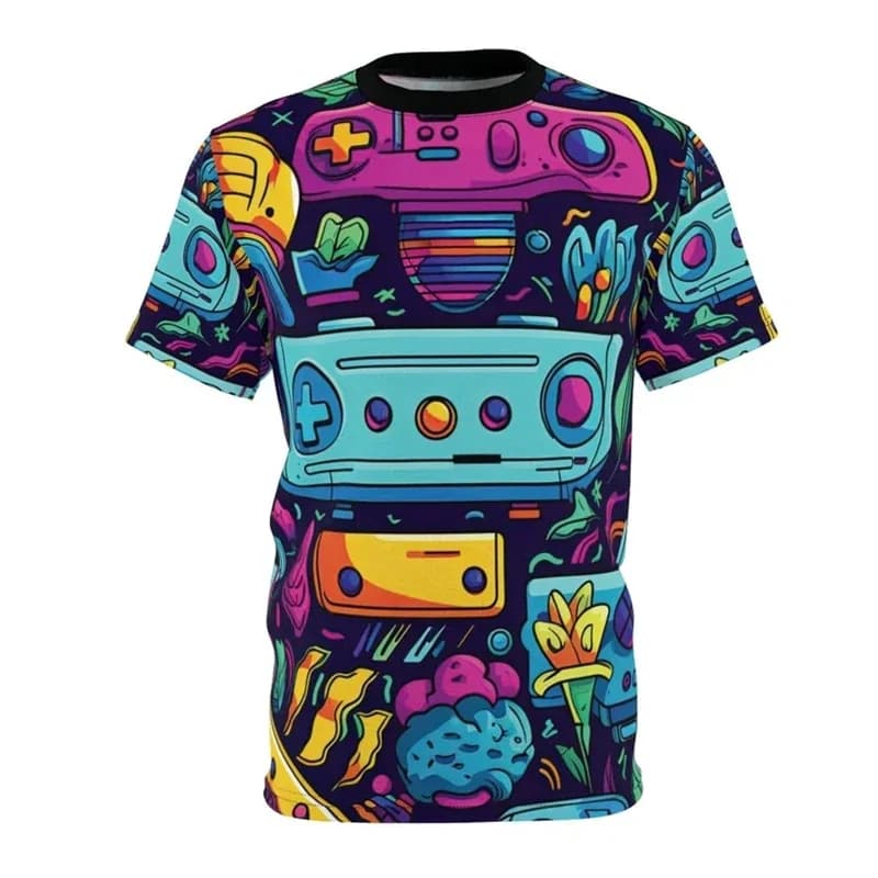 This Summer, Men and Women Love 3D Printed T-shirts with Colorful Graphics. They Are Fashionable and Trendy, Super Large, Breath