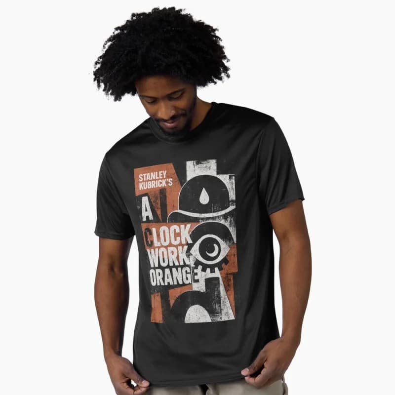 Dystopian Eye 90's A Clockwork Orange Horror Gift t shirt 100% cotton Short Sleeve Graphic Clothes All size tops S-6XL