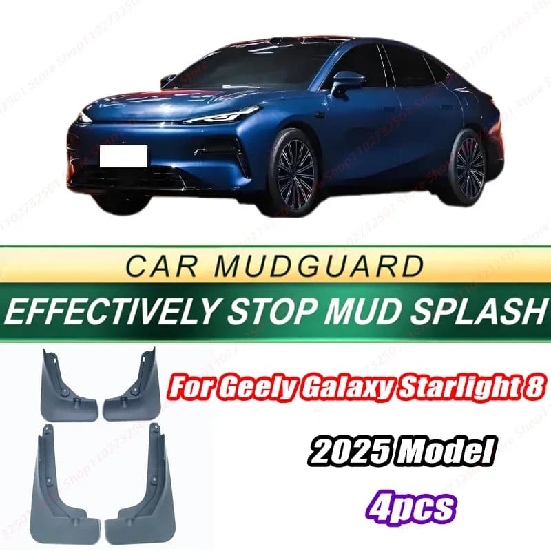 For Geely Galaxy Starlight 8 2025 Model 4PCS Front Rear Mud Flaps Splash Guards Fender Mudguards Auto Accessories