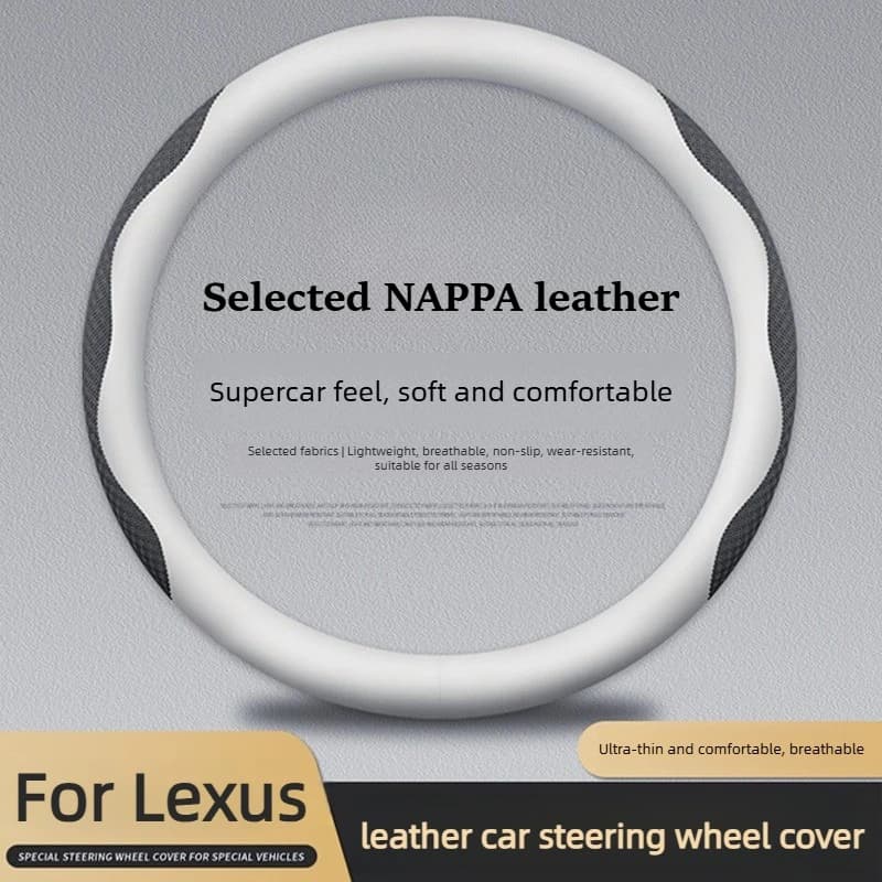 Luxury Leather Steering Wheel Covers for Lexus CT200 ES200 ES300 NX260 RX350 RX300 Lexus Accessories Car Steering Wheel Cover