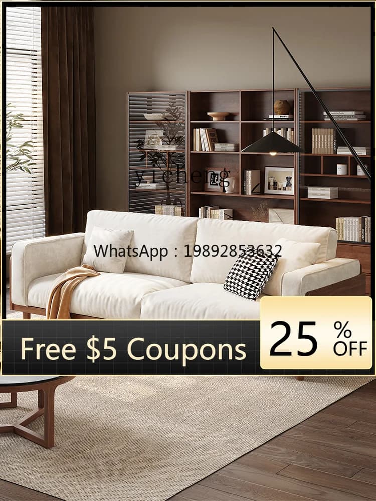 AA  furniture solid wood sofa winter and summer dual-purpose small apartment fabric sofa