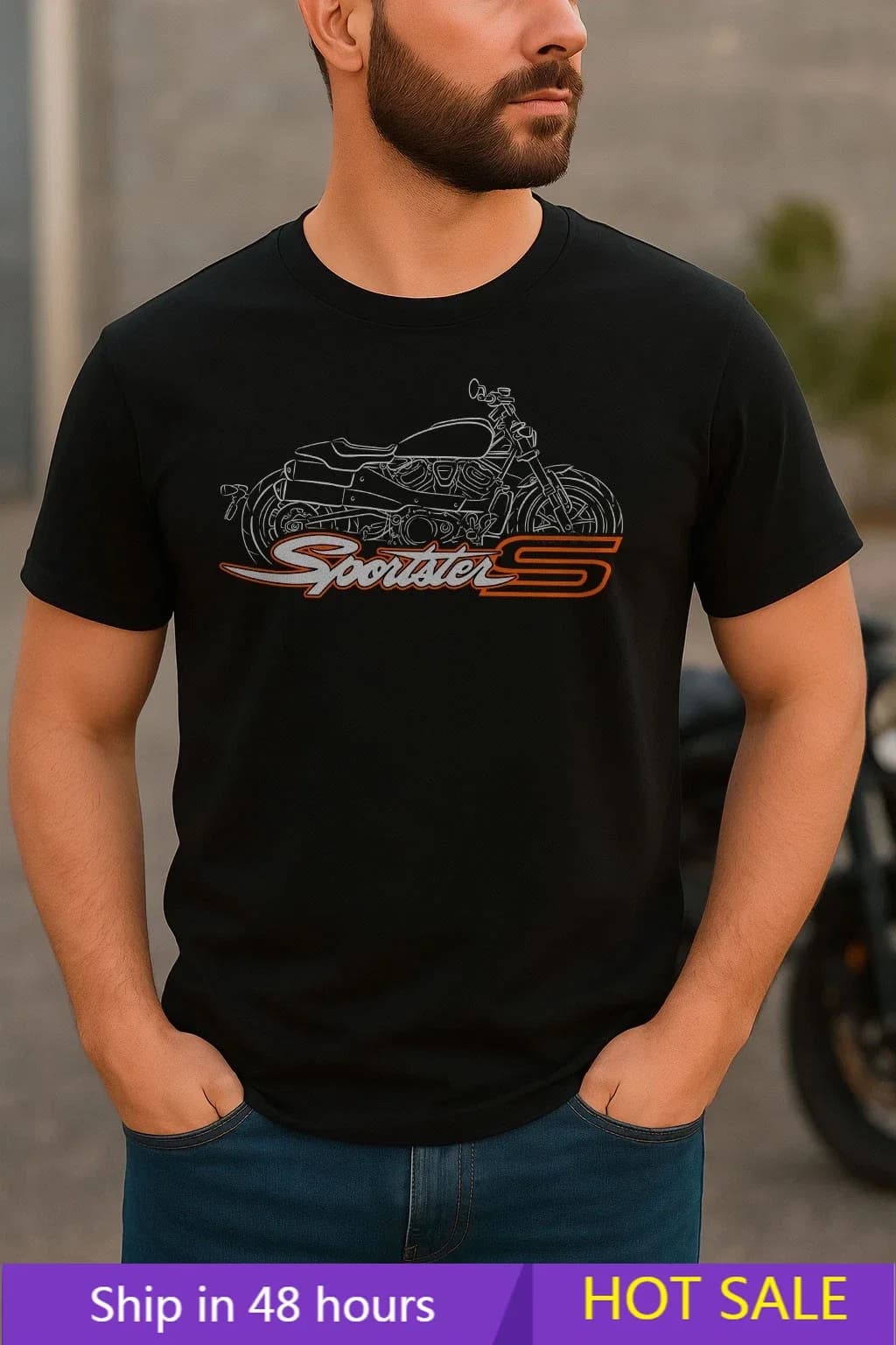 Motorcycle T-shirts Ha.rl.ey Sportster S 2021-2025 Biker Tee Graphic Summer Short Sleeves 100% Cotton Da.vi.ds.on Tee