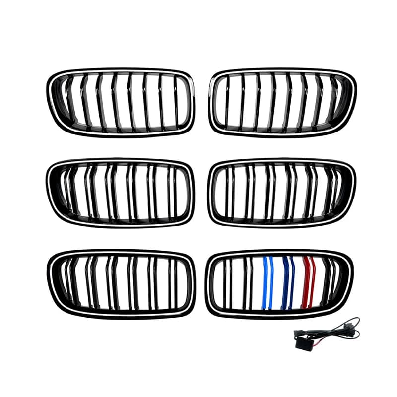 For BMW 3 Series F30 F31 F35 2013-2018 Single-Line Double-Line Three-Color Ribbon Light Grille Upgrade for Enhanced Lighting