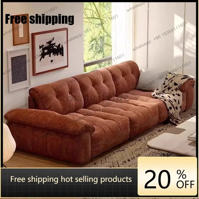 LJY medieval style cloud cloth sofa living room advanced French cream style