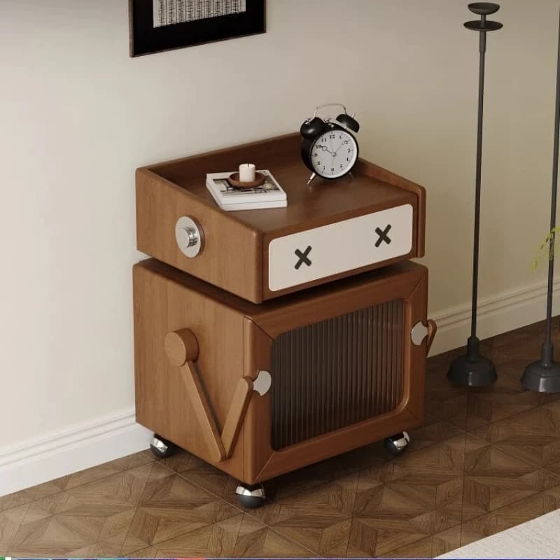LTT antique solid wood edge cabinets removable living room home bedroom creative bedside table