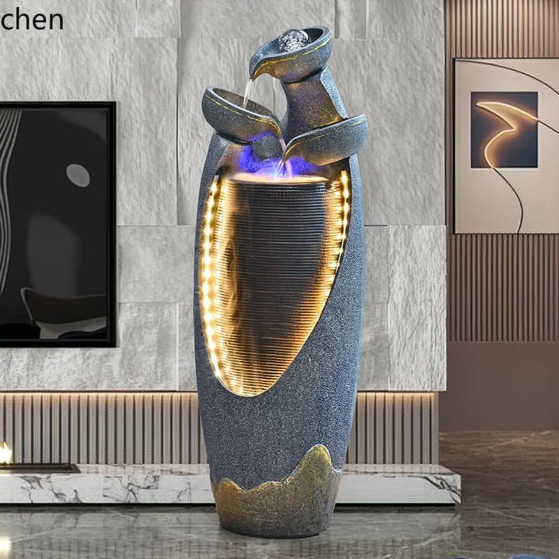 HT  circulating water fountain ornament landscape housewarming opening gift decoration humidifier