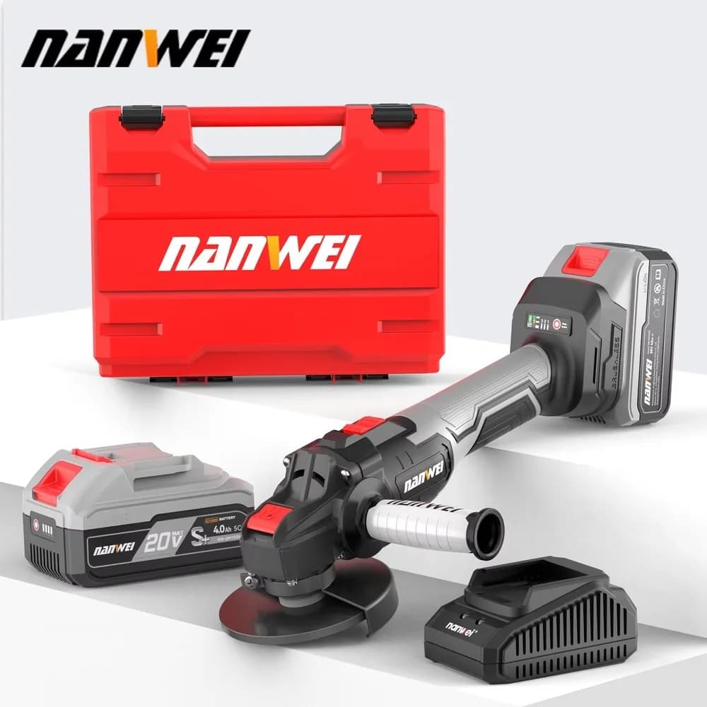 20V Cordless Angle Grinder Brushless Electric Power Tool 125mm Portable Cutting Grinding Machine for DIY Workshop