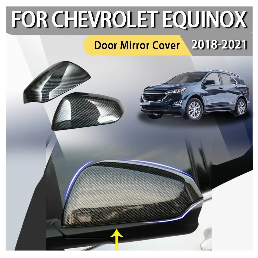 Car Rearview Side Mirror Cover For Chevrolet Equinox 2018 2019 2020 2021 Sticker Car Decoration Upgrade Rearview Accessories