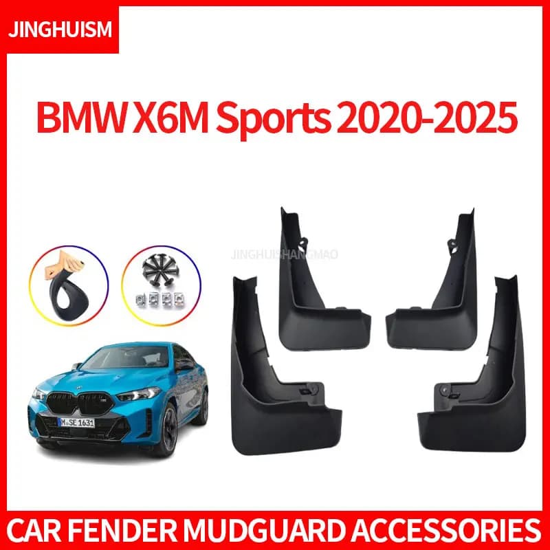 Mudguards FOR BMW X6M G60 Sports 2020-2025 Automotive for Fender Mudguard Vehicle Exterior Decor ABS Protective Accessories