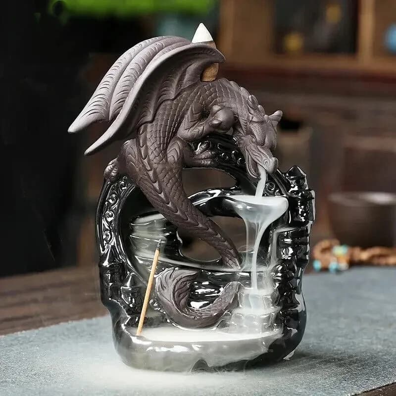 Incense Burner Incense Ceramic Waterfall Backflow Dragon Pterosaur Stick Holder