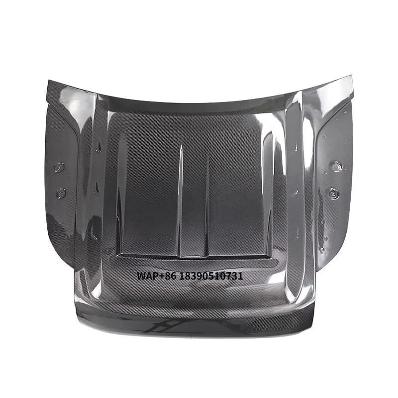 New Black Carbon Fiber Hood Bonnet for Defender Runman Brand Replacement Part Universal Fitment Car Hood Cover