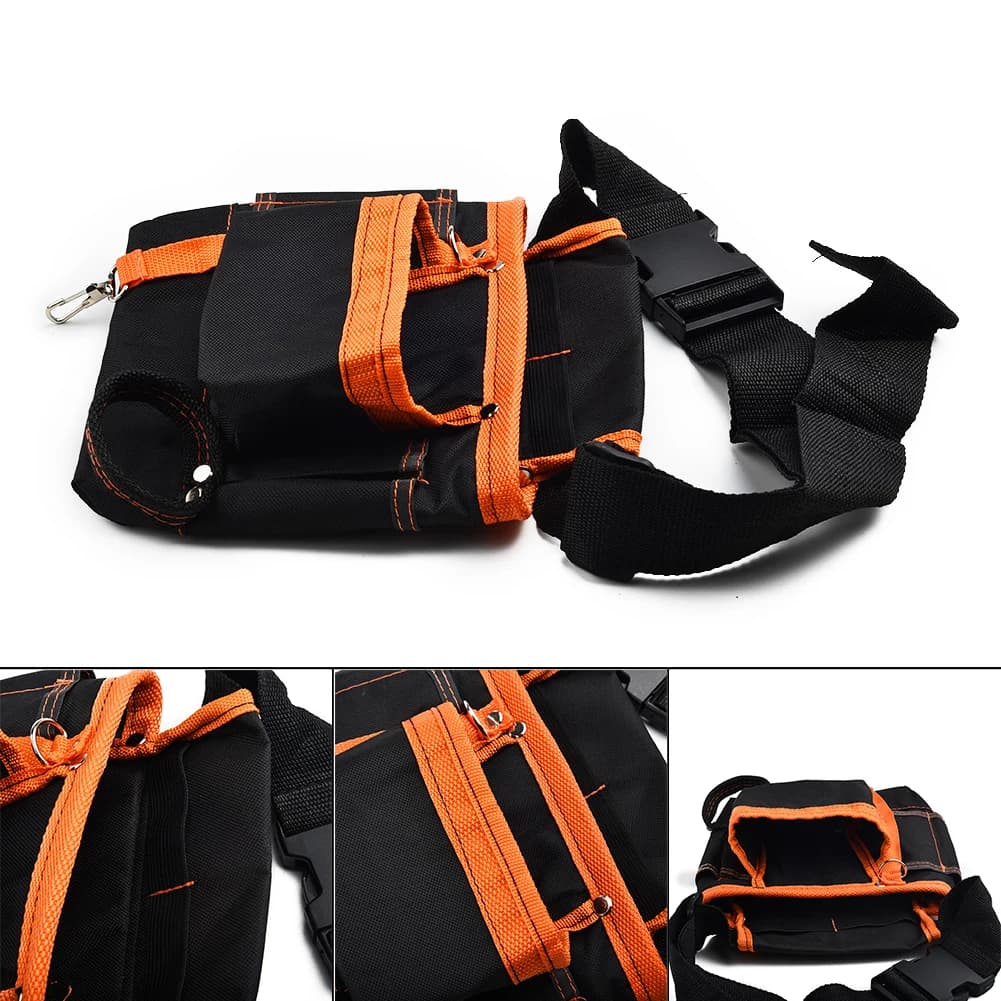 Screw Pencil W/ buckle Tool pouch Oxford cloth Holder Electrician Organizer Belt Waist Bag 7 Pocket Storage Wear resistant