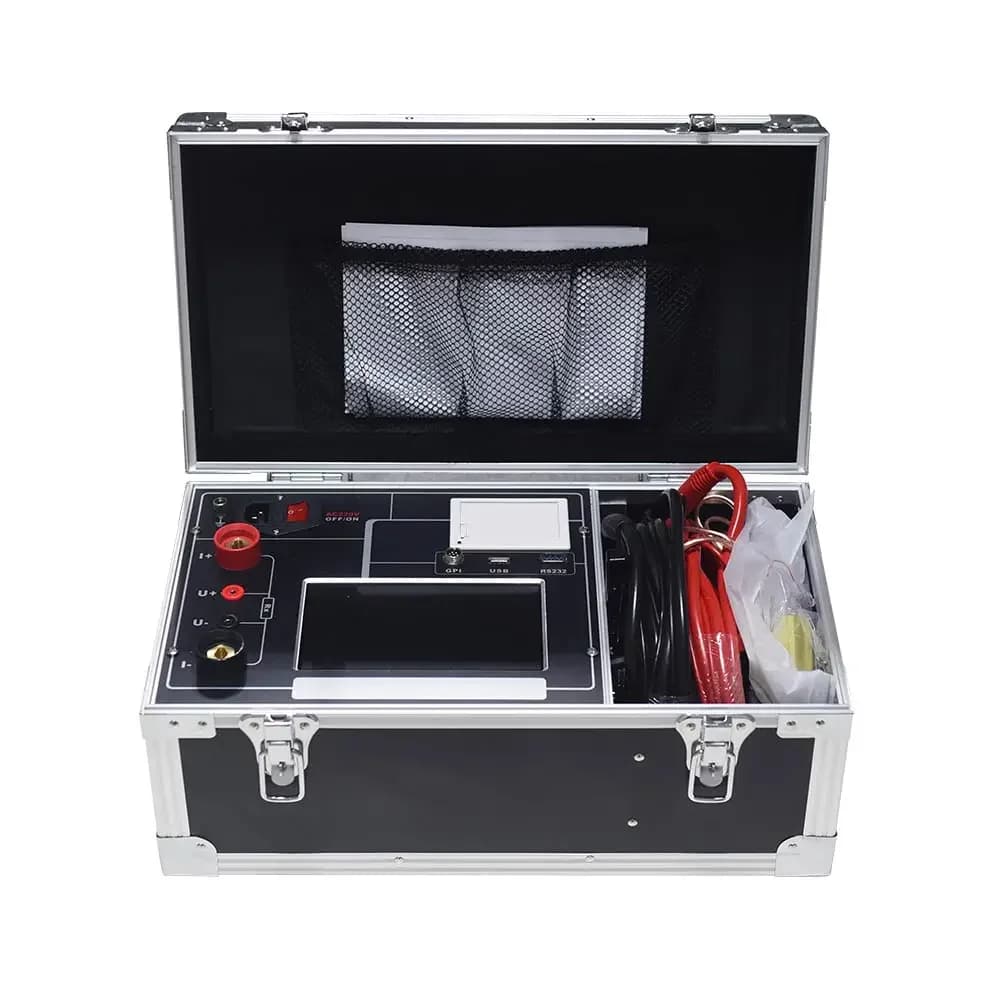 200A Contact Resistance Tester Microohm Meter Loop Resistance Tester with Printer Portable Circuit Breaker Ohmmeter