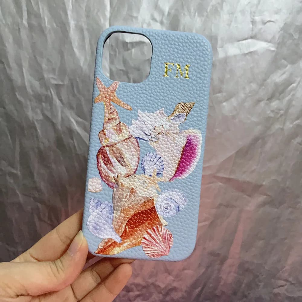 Personalise Initial Name Letters Leather Case For iPhone 16 Pro 15 Pro Max 14 13 Pro Max 12 Mini 11 Luxury Kafr Letters Covers