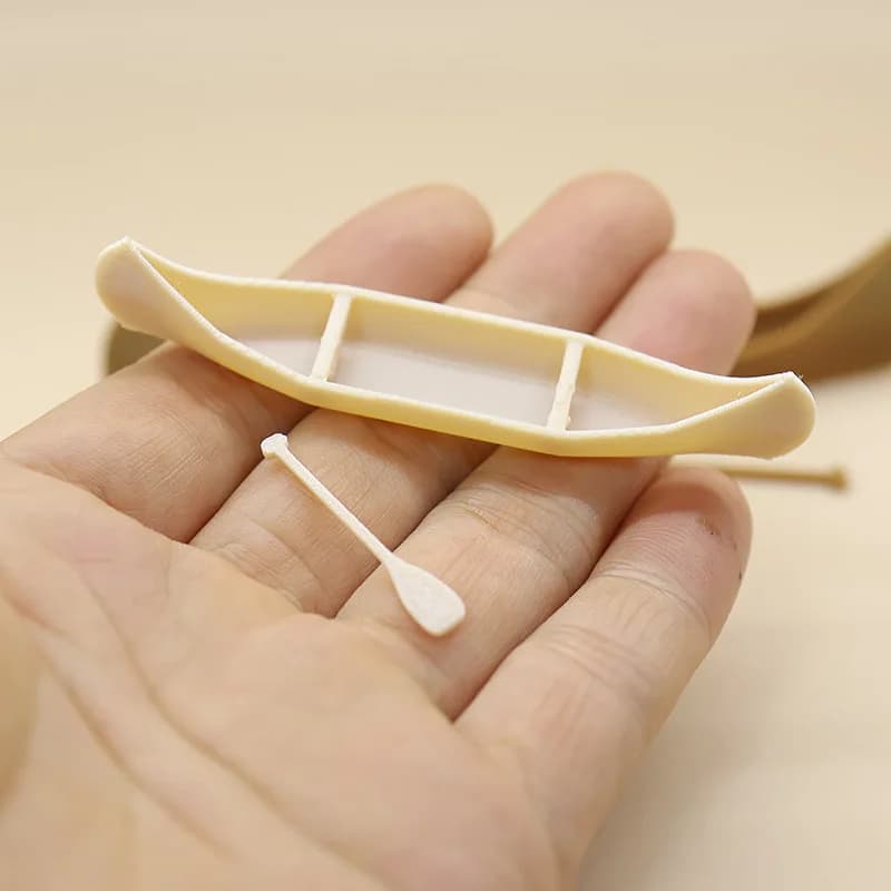 Mini Canoe Model Small Boat Sandtable Garden Landscape Decoration Scene Micro Landscape Miniature Desktop Decor