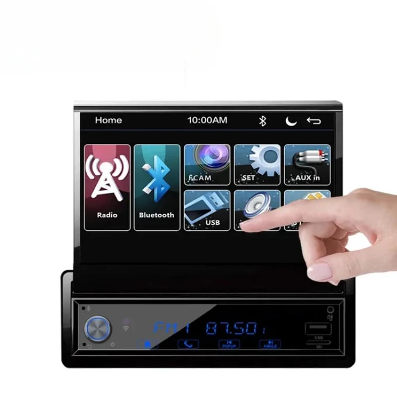 Digital Media Radio Retractle  Screen Display Autoradio Stereo Mp Video Car Multimedia Dvd Player