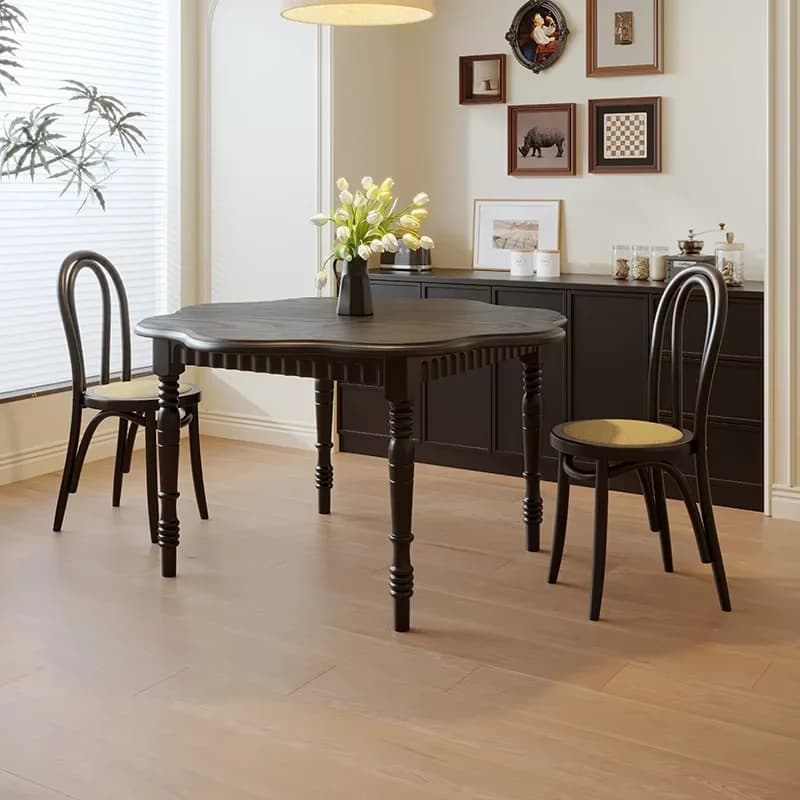 European Black Dining Table Unique Wooden Nordic Kitchen Chairs Set Tables Dining Room Restaurant Mesas De Jantar Home Furniture