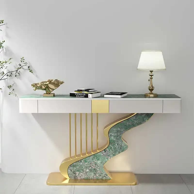 Classic Metal Console Table Modern Nordic Entrance Hallway Console Table Luxury Lobby Wohnzimmer Tisch Living Room Furniture