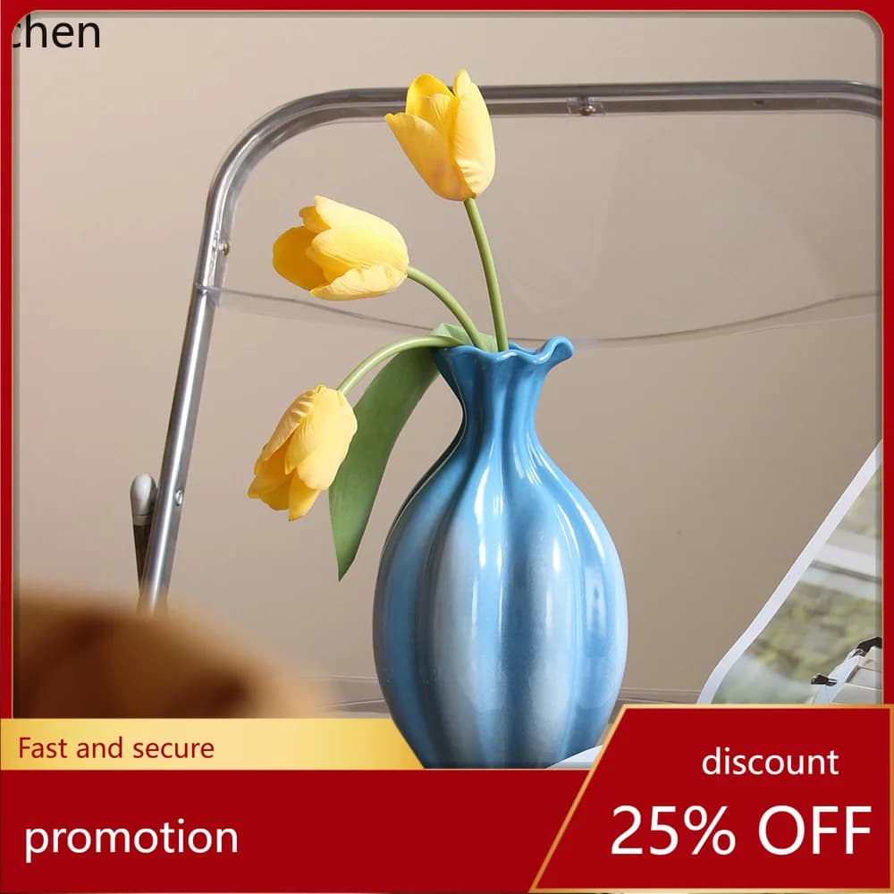 Zml ceramic vase - premium hydroponic flower vase, high-style retro accent piece
