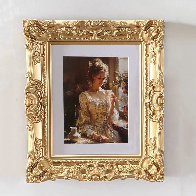 European Relief Photo Wall Resin Retro Carved Photo Frame Hanging Photo Wall Combination Picture Frames Desktop Home Decoration