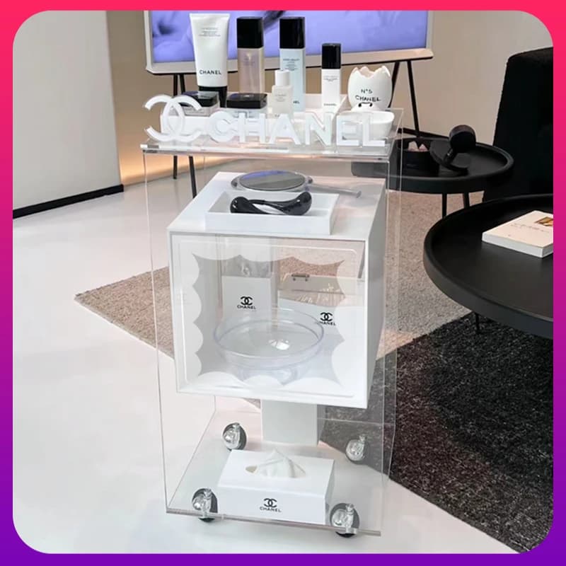 Acrylic Beauty Salon Rolling Cart Nordic Advanced Storage Creativity Salon Trolley Barber Shop Salon Furniture Carrinho FYST