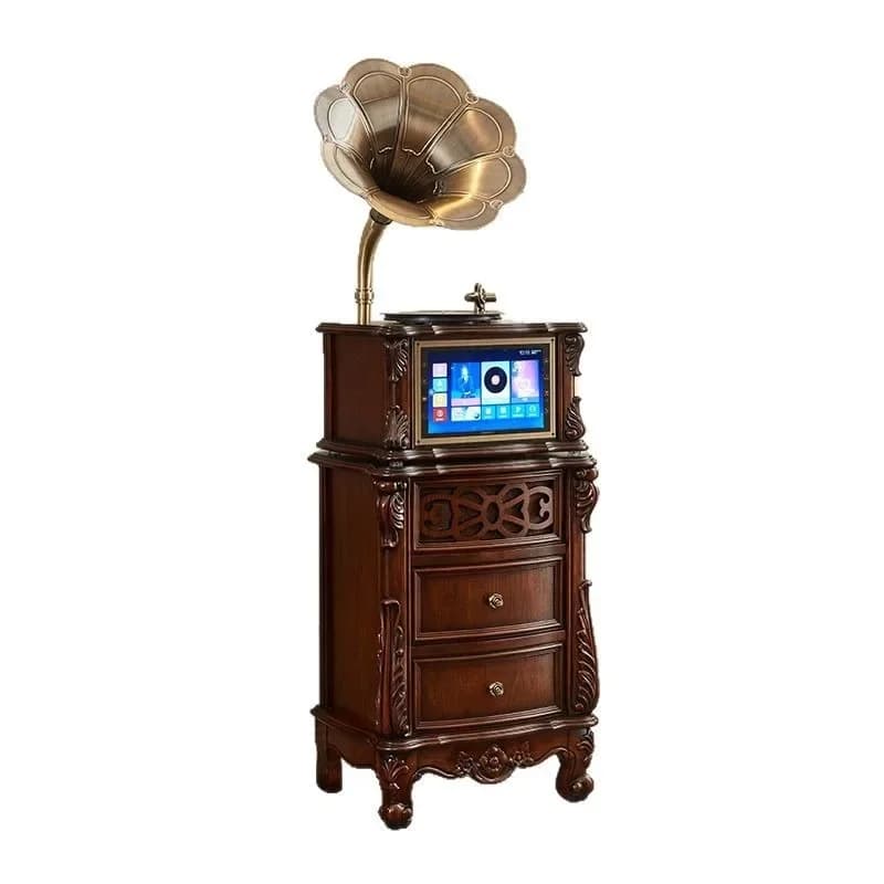Display Gramophone KTV Song Order Karaoke Bluetooth Audio Vinyl Record Player