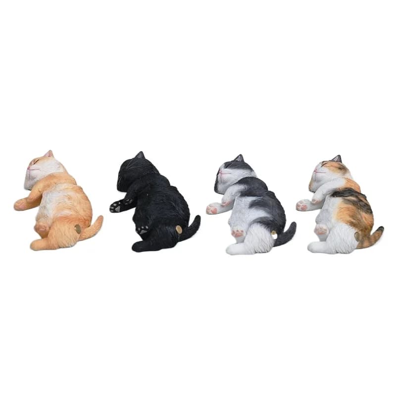 Sleepy cat 8.0 model, sleeping simulation three-flower cat figure desktop mini ornament model play
