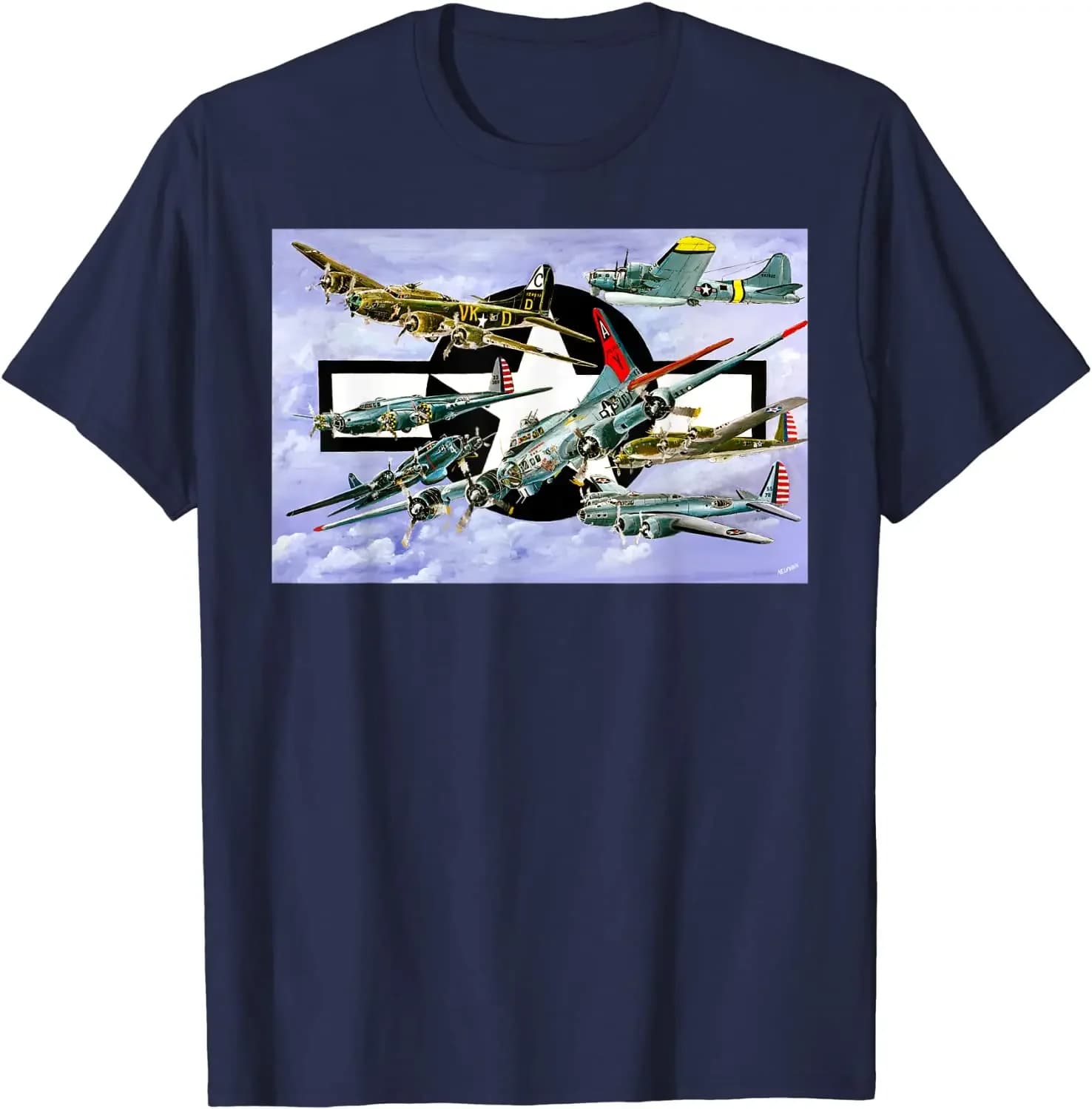 Patriotic  USA Air Superiority Vintage B-17 Bomber  Men T-Shirt Short Casual 100% Cotton Shirts