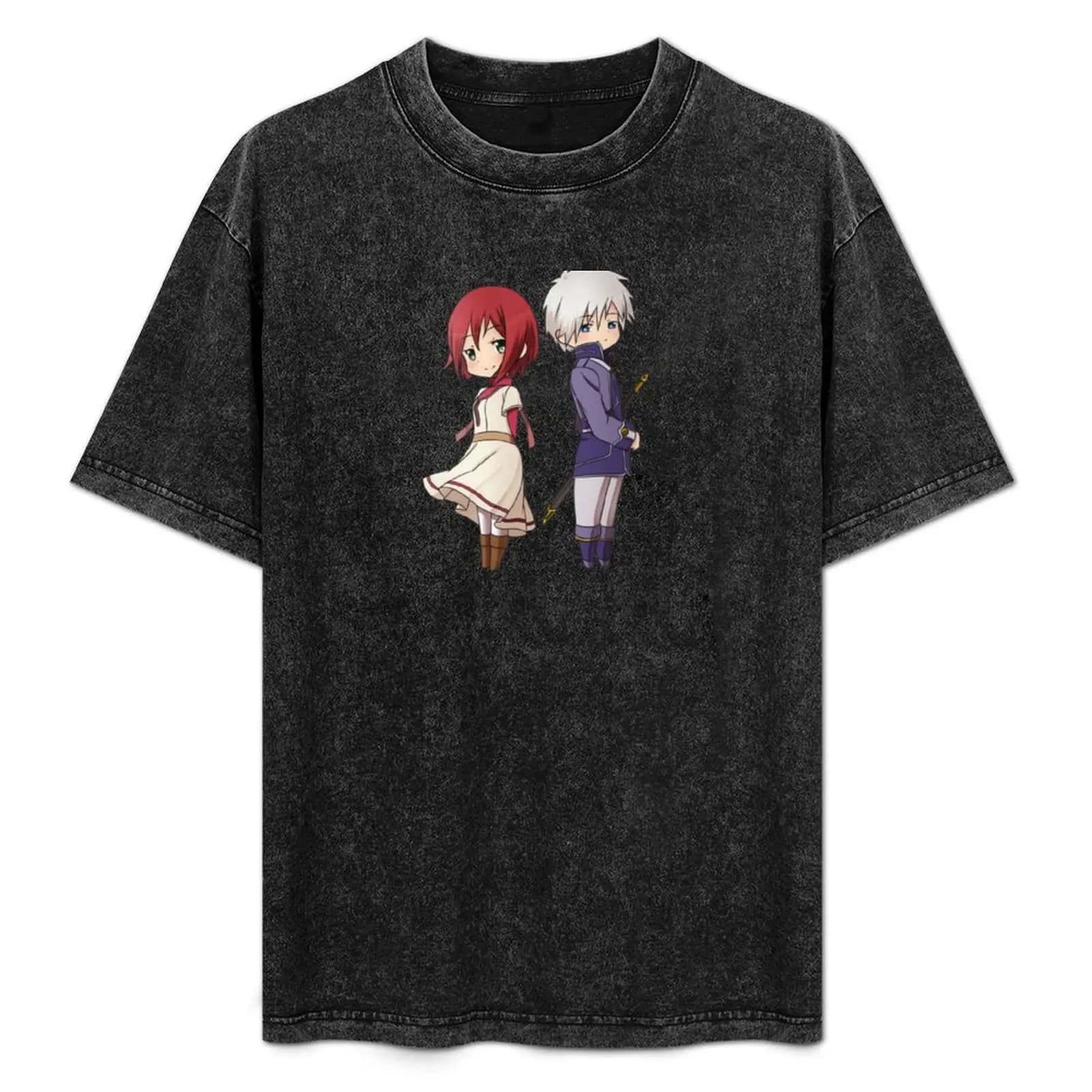 Chibi Shirayuki & Zen T-Shirt Casual All Match Tee Shirt for Men