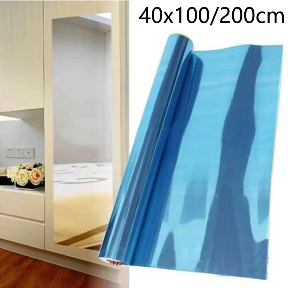 1 Roll Acrylic Sticker DIY Mirror Tile Wall Decorative Sticker Self Adhesive Bathroom Decoration 100/200CM