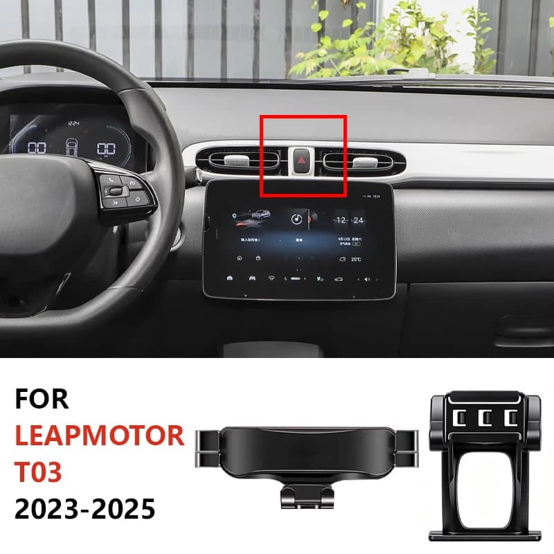 Car Phone Mount Holder For Leapmotor T03 2023 2024 2025 Gravity Navigation Bracket Rotatable Support Accessories