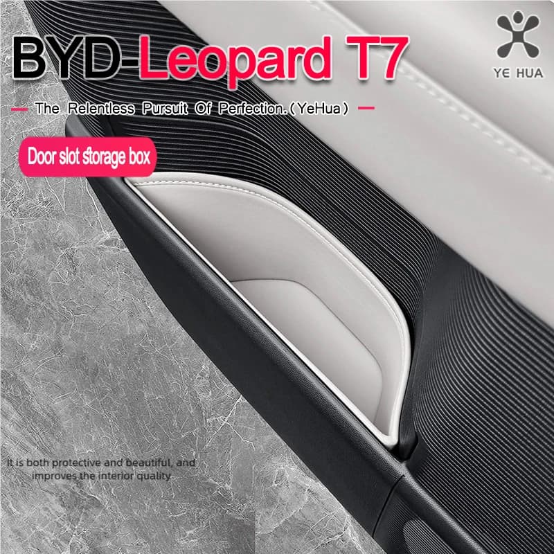 For BYD 2025-26 Formula Leopard Titanium 7 Door Storage Box Door Side Groove Storage Bag Box Door Groove Pocket Modification