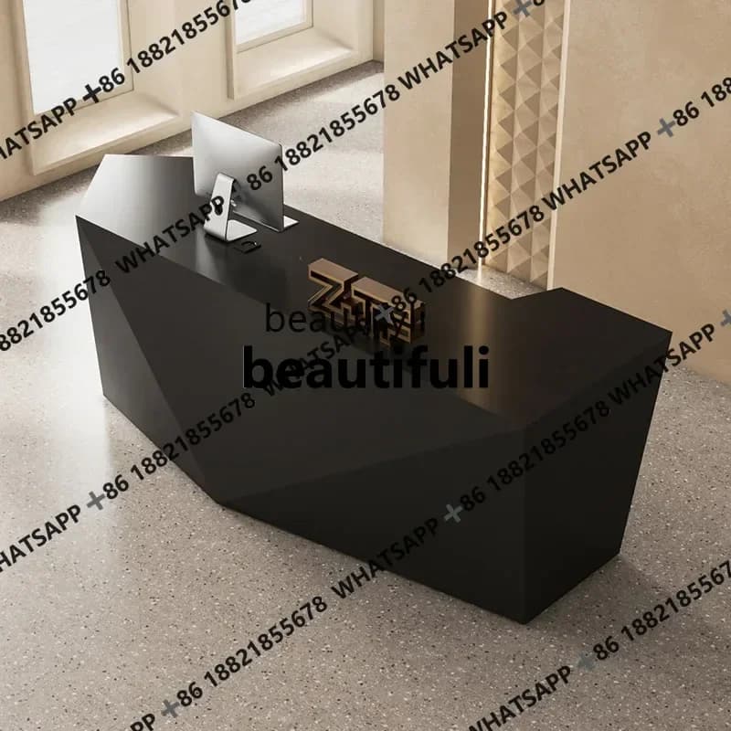 Beauty salon checkout page Painting light luxury B & B reception desk Creative clothing store counter